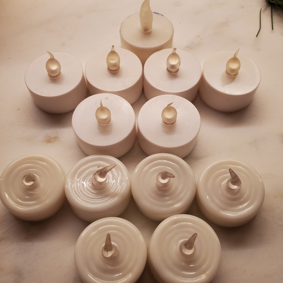 White Flameless Tea Light Battery Candles